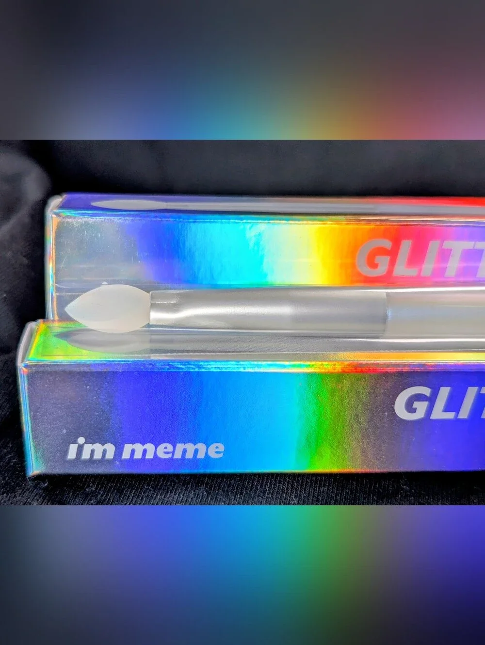 ❤️ I'm Meme Glitter Topping Brush Silicone Flat Tipped K-Beauty Korean Skincare